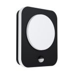 Eglo Luce Da Parete Madriz Aluminium Nero 3W 370lm - 830 Luce Calda -  | IP44 - Sensore Di Movimento