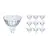 Multipack 10x Philips Corepro LED Faretti GU5.3 MR16 4.4W 345lm 36D - 827 Bianco Molto Caldo | Sostitutiva 35W