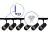 Bright Choice Set completo 1-Fase Rail L 1,5 x 2 Metro Nero | incl. 6x Faretti + GU10 2700K 3W Dimmerabile + Tappo Di Chiusura, Connettore di Alimentazione e L -Connettore 