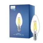 Philips MASTER LED E14 Candela Filamento Chiara 2.5W 340lm - 922-927 Dim To Warm | Miglior Resa Cromatica - Dimmerabile - Sostitutiva 25W